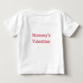 ハートのバレンタインギフト（名前入り） ベビーTシャツ (裏面)