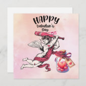 ハートのバレンタインデーに野球 シーズンカード (正面/裏面)