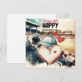 ハートのバレンタインデーに野球 シーズンカード (正面/裏面)