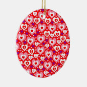 ハートのバレンタインデーのオーナメントの多く セラミックオーナメント (右)