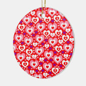 ハートのバレンタインデーのオーナメントの多く セラミックオーナメント (左)