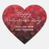 ハートのバレンタインデーを雨が降ること ハートシール (正面)