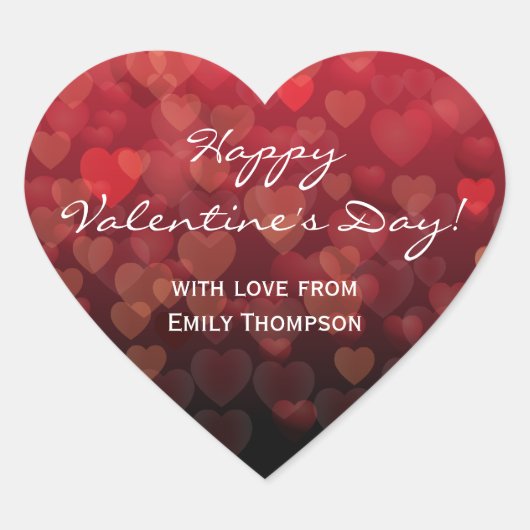 ハートのバレンタインデーを雨が降ること ハートシール (正面)