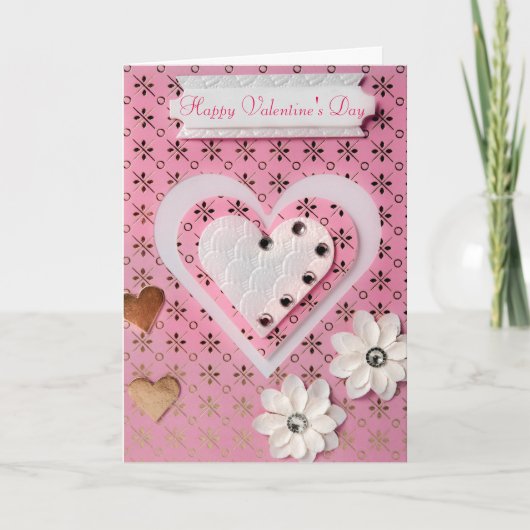 ハートのバレンタインデーカード シーズンカード (正面)