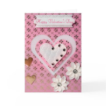 ハートのバレンタインデーカード