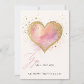 ハートのバレンタインデーカード 愛してる 招待状 (正面)