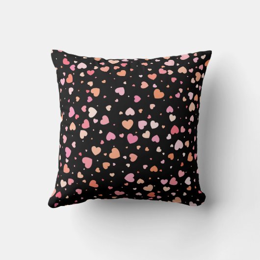 ハートのバレンタインデー2024背景パターン クッション (裏面)