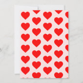 ハートのバレンタインデー フラット ノートカード (正面)