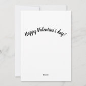 ハートのバレンタインデー フラット ノートカード (裏面)