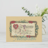 ハートのバレンタイン詩 招待状 (スタンド正面)