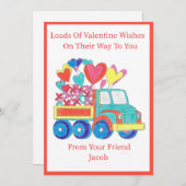 ハートのバレンタイン トラック シーズンカード (正面/裏面)