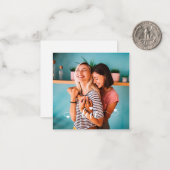 ハートのバレンタイン ホワイトラブ スクリプト ノートカード (正面/裏面インサイチュ)