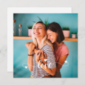 ハートのバレンタイン 白い愛の女の子の脚本 シーズンカード (正面/裏面)