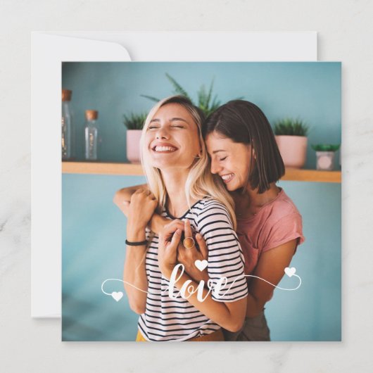 ハートのバレンタイン 白い愛の女の子の脚本 シーズンカード (正面)