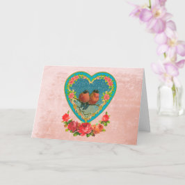 ハートのバレンタイン（2羽の鳥） カード