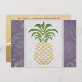 ハートのパイナップル 感謝カード (正面/裏面)