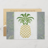 ハートのパイナップル 感謝カード (正面/裏面)