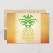 ハートのパイナップル 感謝カード (正面/裏面)