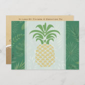 ハートのパイナップル 感謝カード (正面/裏面)