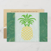 ハートのパイナップル 感謝カード (正面/裏面)