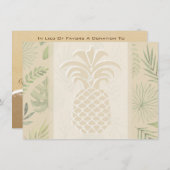 ハートのパイナップル 感謝カード (正面/裏面)