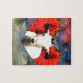 ハートのパズルを持つヤギ ジグソーパズル (横)