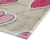 ハートのパターン カッティングボード (角)