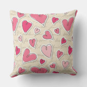 ハートのパターン クッション (裏面)