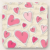 ハートのパターン コースター (正面)