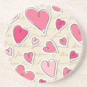 ハートのパターン コースター (正面)