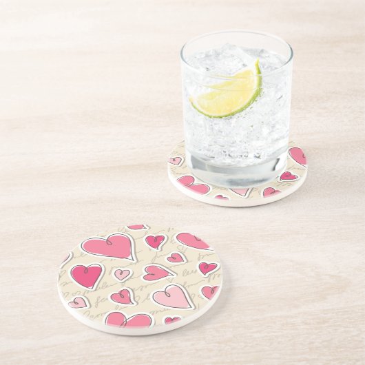 ハートのパターン コースター (側面)