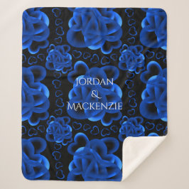 ハートのパターン シェルパブランケット