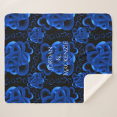 ハートのパターン シェルパブランケット (正面(横))