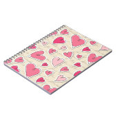 ハートのパターン ノートブック (左側)