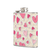 ハートのパターン フラスク (左)