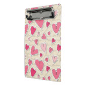 ハートのパターン ミニクリップボード (アングル2)