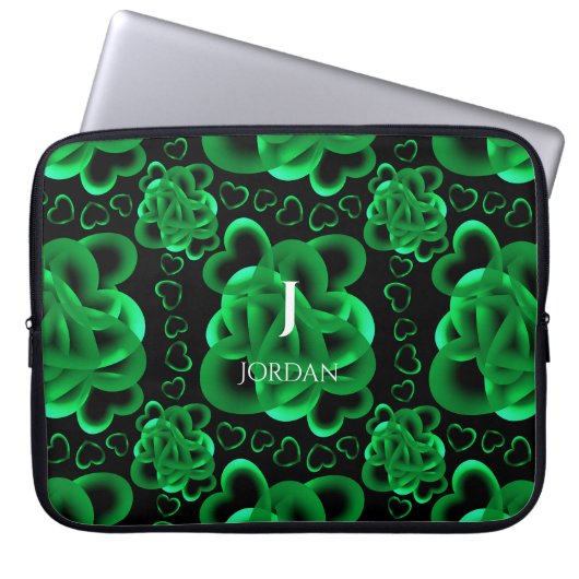 ハートのパターン ラップトップスリーブ (正面)