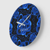 ハートのパターン ラージ壁時計 (傾斜)