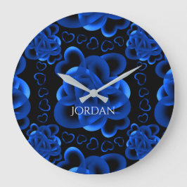 ハートのパターン ラージ壁時計