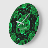 ハートのパターン ラージ壁時計 (傾斜)