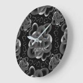 ハートのパターン ラージ壁時計 (傾斜)