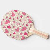 ハートのパターン 卓球ラケット (横)