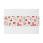 ハートのパターン 招待状ベリーバンド (裏面例)