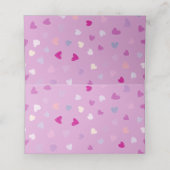 ハートのパターン，紫のハート，愛結婚, プレイスカード (内部開封)