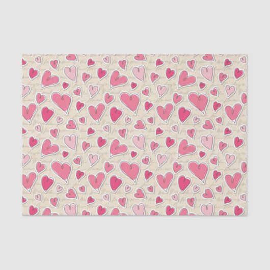 ハートのパターン 薄葉紙 (正面)