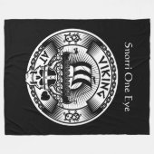 ハートのパーソナライズなバイキング フリースブランケット (正面(横))