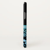 ハートのパーソナライズな場合が付いているヴィンテージの水のダマスク織 Case-Mate iPhoneケース (裏面/右)