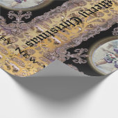 ハートのビクトリア時代の人を与えること ラッピングペーパー (角)