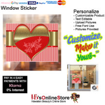 ハートのビジネスコンパクトステッカー 窓用