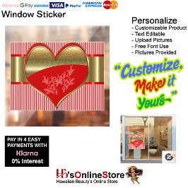 ハートのビジネスコンパクトステッカー 窓用 ウィンドウサイン